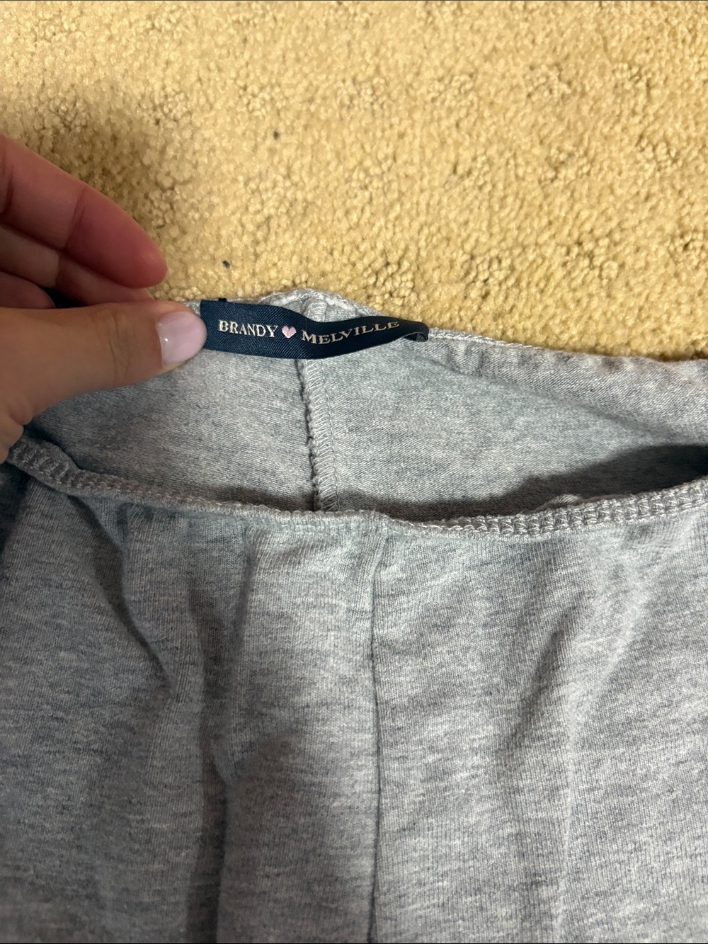 Brandy Melville Light Heather Gray Capri Leggings